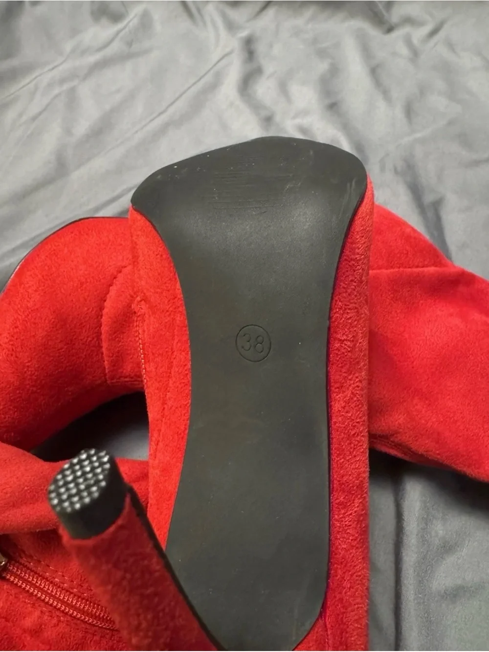 Red Over-the-Knee Stiletto Boots